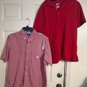 Bundle Men's Red Striped & Polo Shirts